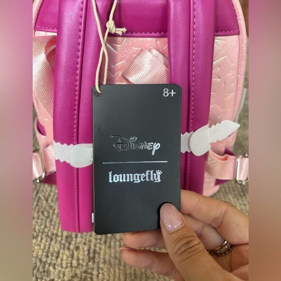 NWT RARE LOUNGE FLY HANNAH MONTANNA GUITAR PINK STAR SHIMMER MINI BACKPACK - Picture 7 of 7